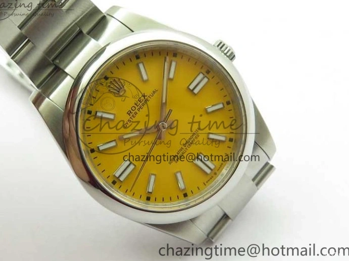 MiroTime 0424 Original Oyster Perpetual 41mm 124300 ROF 1:1 Best Edition 904L Steel Yellow Dial on SS Bracelet A 2667